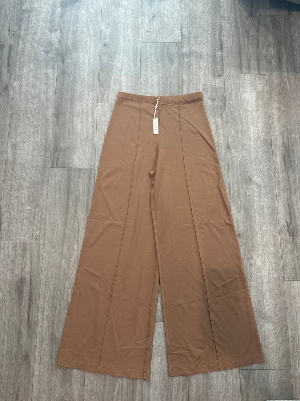 Max Studio Pull On Light Brown Vicuna Wide Leg Pants Women's Size L